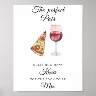 Wein und Pizza Junggesellinnenabschied Wie viele K Poster