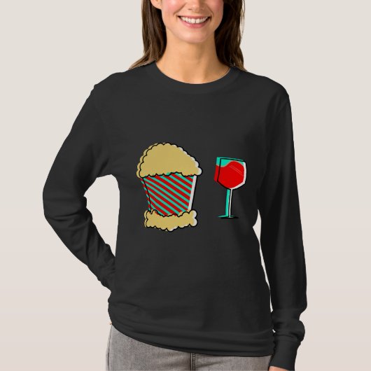 Wein und Popcorn Italien, denke ich, Sie sollten V T-Shirt (Vorderseite)