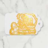 Wein und Rose Geschenkanhänger (Vorderseite (Horizontal))