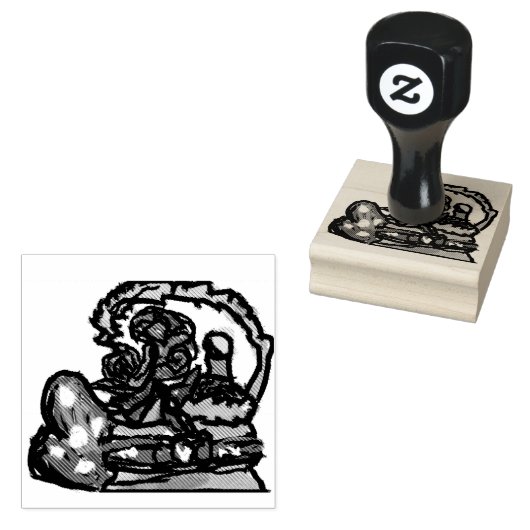 Wein und Rose Gummistempel (Stempel)