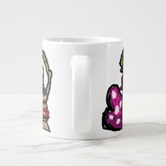 Wein und Rose Jumbo-Tasse (Rückseite)