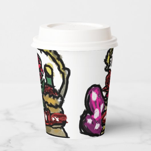 Wein und Rose Pappbecher (Links)