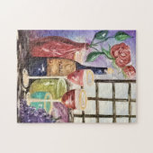 Wein und Rose Puzzle (Horizontal)