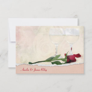Wein- und Rosen-RSVP RSVP Karte