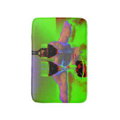 Wein und Schokolade mit Surreal Kiss Badematte (Vorderseite Vertikal)