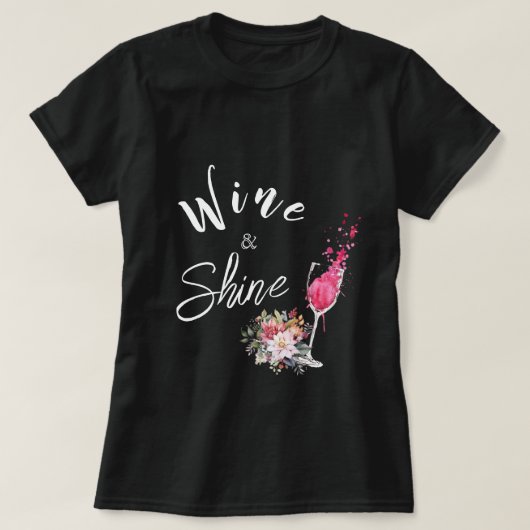 Wein und Shine Black Mama T - Shirt (Design vorne)