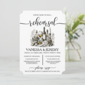 Wein- und Snacks-Probeessen-Einladung Einladung (Stehend Vorderseite)