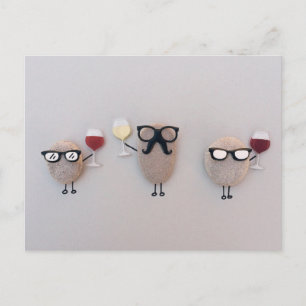 Wein und Steine Postkarte