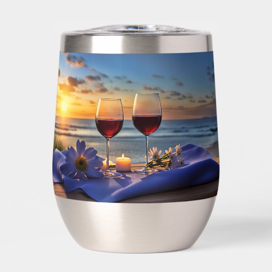 Wein und Strand (Vorderseite)