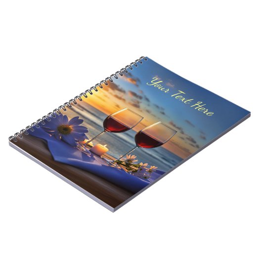 Wein und Strand Notizblock (Linke Seite)