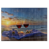 Wein und Strand Schneidebrett (Vorderseite)