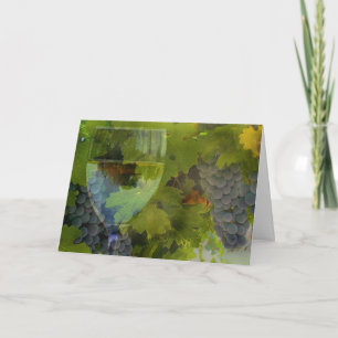 Wein und Traube Vielen Dank Dankeskarte