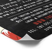 Wein und Trauben, Blumenkohl Bar/Weinkeller Poster (Ecke)