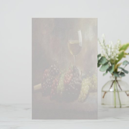 Wein und Trauben-Briefpapier Briefpapier (Stehend Vorderseite)