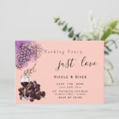 Wein und Trauben - Einladung (Stehend Vorderseite)