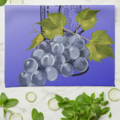 Wein und Trauben Geschirrtuch (Gefaltet)