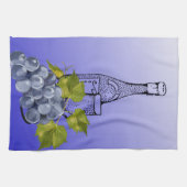 Wein und Trauben Geschirrtuch (Horizontal)
