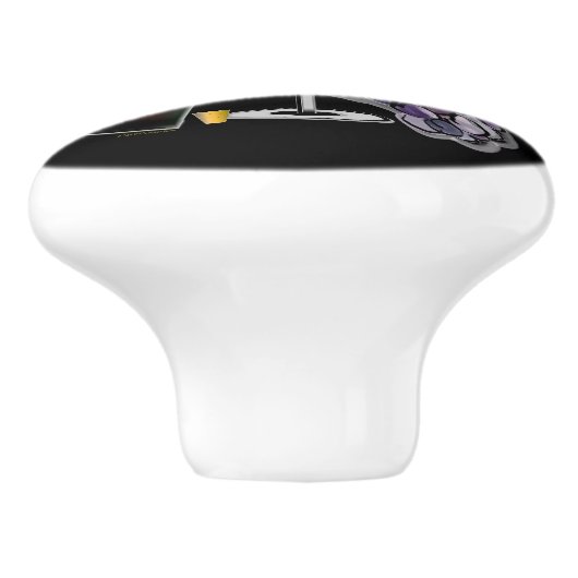 Wein und Trauben Keramikknauf (Seitenansicht)