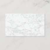 Wein und Trauben | Marmor mit Strohleder Visitenkarte (Rückseite)