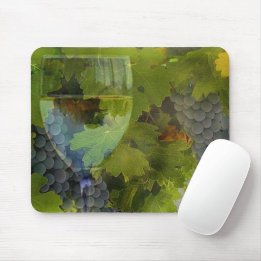 Wein und Trauben Mousepad (Mit Mouse)