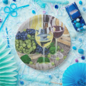 Wein und Trauben Pappteller (Party)