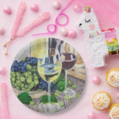 Wein und Trauben Pappteller (Party)