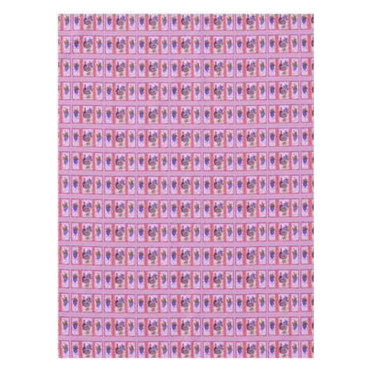 Wein und Trauben Pointillismus Picknick Tischdecke (Vorderseite)