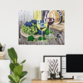 Wein und Trauben Poster (Heimbüro)