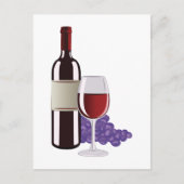Wein und Trauben Postkarte (Vorderseite)