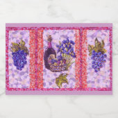 Wein und Trauben Provence Picnic Pointillism Schaumweinetikett (Einzelnes Label)