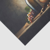 Wein und Trauben Stillleben Malerei Seidenpapier (Ausschnitt)