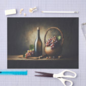 Wein und Trauben Stillleben Malerei Seidenpapier (Handwerk)