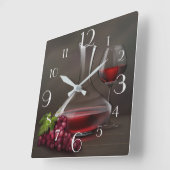 Wein und Trauben Stillleben Uhr (Winkel)