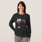 Wein und Trauben T-Shirt (Vorne ganz)