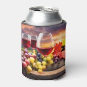 Wein und Trauben Vergnügen Schöne Gemütlichkeit Dosenkühler (Kanne Vorderseite)
