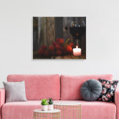 Wein und Traubenglühen Leinwanddruck (Insitu (Wohnzimmer))