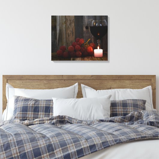 Wein und Traubenglühen Leinwanddruck (Insitu (Schlafzimmer))