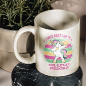 Wein und Wahnsinn - Einhorn Jumbo-Tasse