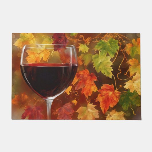 Wein und Weinberge Herbstfarben Fußmatte (Vorderseite)