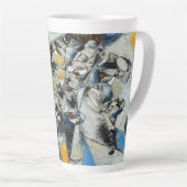 Wein und Weinflaschen Kunst Tasse Kaffee (Rechte Ecke)
