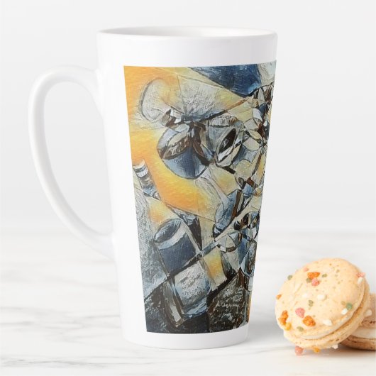 Wein und Weinflaschen Kunst Tasse Kaffee (Beispiel)