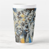 Wein und Weinflaschen Kunst Tasse Kaffee (Vorderseite)