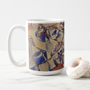 Wein und Weinflaschen Kunst Tasse Kaffee