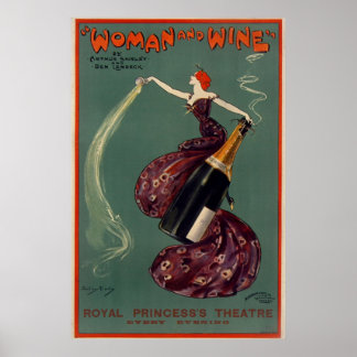 WEIN- und WEINtheater Vintag Poster