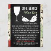 Wein und Weintrauben, Bar/Weinkeller und Weingüter Flyer (Vorne)