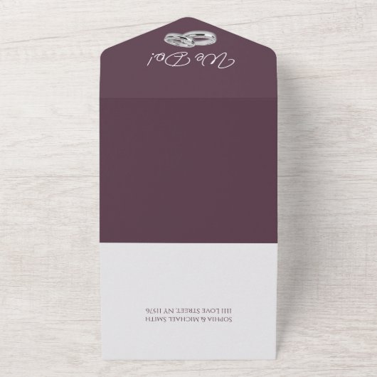 Wein- und Weißzeitsringe- All In One Einladung (Außenbereich)