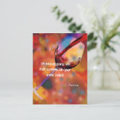 Wein und Zitat Postkarte (Stehend Vorderseite)