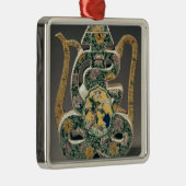 Wein-Vase in Form von dem Charakter 'shou Ornament Aus Metall (Rechts)