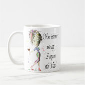 Wein verbessert mit Alter, humorvolle Kaffeetasse (Links)