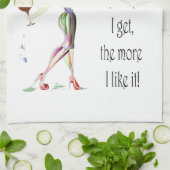 Wein verbessert mit Alters-humorvollem Handtuch (Gefaltet)